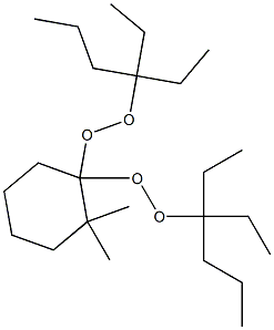 2,2-ジメチル-1,1-ビス(1,1-ジエチルブチルペルオキシ)シクロヘキサン 化学構造式