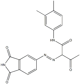 N-(3,4-Dimethylphenyl)-2-(1,3-dioxoisoindolin-5-ylazo)-2-acetylacetamide,,结构式