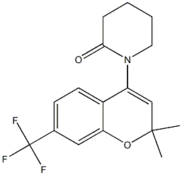 1-(7-Trifluoromethyl-2,2-dimethyl-2H-1-benzopyran-4-yl)piperidin-2-one Struktur