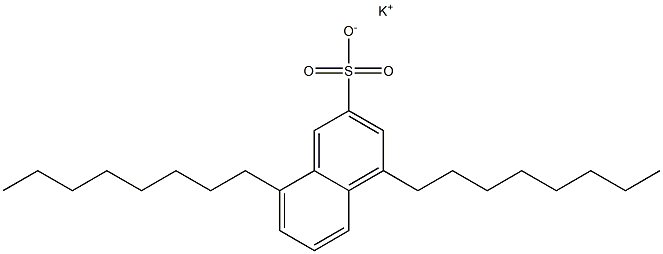 4,8-Dioctyl-2-naphthalenesulfonic acid potassium salt 结构式