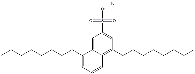 4,8-Dioctyl-2-naphthalenesulfonic acid potassium salt Structure