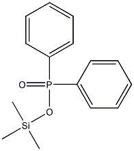 Diphenylphosphinic acid trimethylsilyl ester Structure
