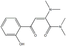 (2E)-2-(ジメチルアミノ)-N,N-ジメチル-4-オキソ-4-(2-ヒドロキシフェニル)-2-ブテンアミド 化学構造式