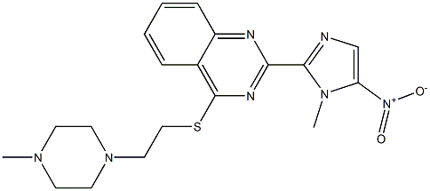 2-(1-Methyl-5-nitro-1H-imidazol-2-yl)-4-[[2-(4-methyl-1-piperazinyl)ethyl]thio]quinazoline