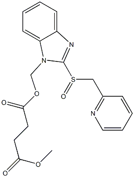 1-[(4-Methoxy-4-oxobutyryloxy)methyl]-2-[(2-pyridinyl)methylsulfinyl]-1H-benzimidazole,,结构式