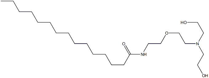 N-[2-[2-[Bis(2-hydroxyethyl)amino]ethoxy]ethyl]pentadecanamide Structure