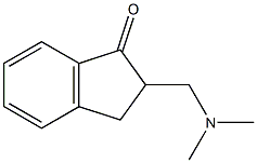 2-[(ジメチルアミノ)メチル]-2,3-ジヒドロ-1H-インデン-1-オン 化学構造式