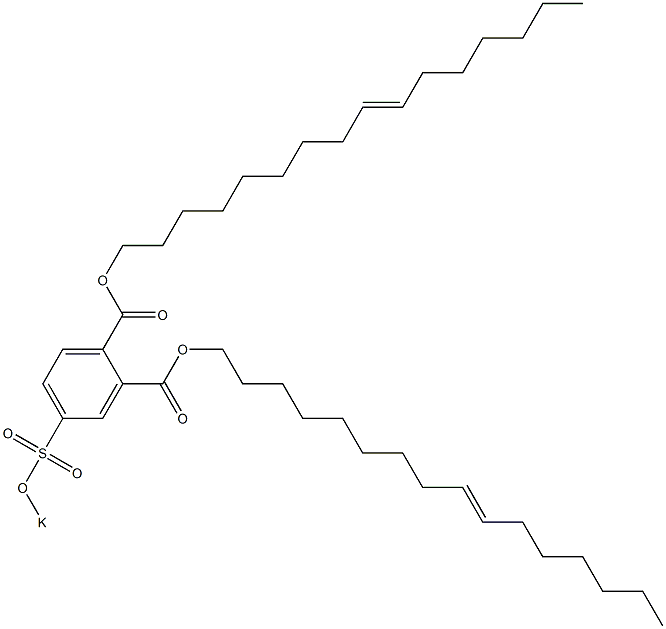 4-(Potassiosulfo)phthalic acid di(9-hexadecenyl) ester,,结构式