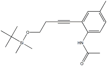 N-[4-Methyl-2-[4-(tert-butyldimethylsiloxy)-1-butynyl]phenyl]acetamide,,结构式