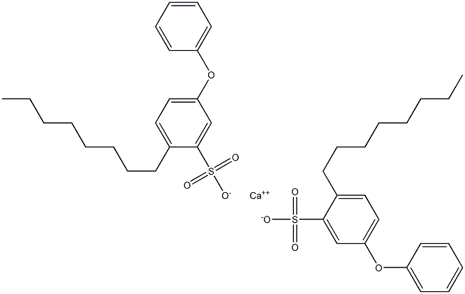 Bis(2-octyl-5-phenoxybenzenesulfonic acid)calcium salt,,结构式