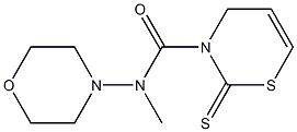 N-Morpholino-N-methyldihydro-2-thioxo-2H-1,3-thiazine-3(4H)-carboxamide Struktur