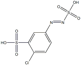 4-クロロ-3-スルホベンゼンジアゾスルホン酸 化学構造式