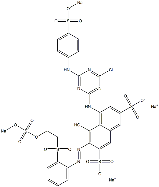 5-Hydroxy-4-[[4-chloro-6-(4-sodiooxysulfonylanilino)-1,3,5-triazin-2-yl]amino]-6-[[2-[[2-(sodiosulfooxy)ethyl]sulfonyl]phenyl]azo]-2,7-naphthalenedisulfonic acid disodium salt|