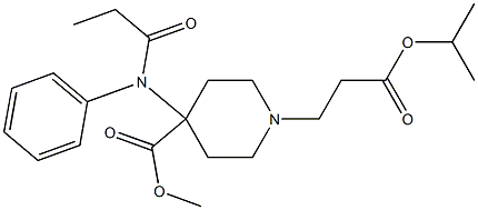 4-Methoxycarbonyl-4-(N-phenyl-N-propanoylamino)piperidine-1-propionic acid isopropyl ester,,结构式