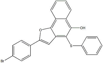 4-Phenylthio-2-(4-bromophenyl)naphtho[1,2-b]furan-5-ol