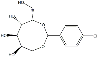 2-O,6-O-(4-Chlorobenzylidene)-D-glucitol Struktur