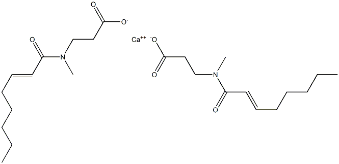 Bis[3-[N-methyl-N-(2-octenoyl)amino]propionic acid]calcium salt Structure