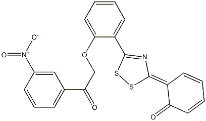 3-(2-Oxo-3,5-cyclohexadien-1-ylidene)-5-[2-[2-(3-nitrophenyl)-2-oxoethoxy]phenyl]-3H-1,2,4-dithiazole Structure