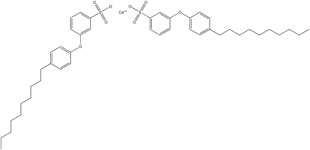 Bis[3-(4-decylphenoxy)benzenesulfonic acid]calcium salt 结构式