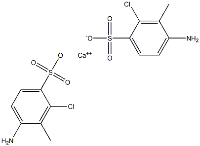 ビス(4-アミノ-2-クロロ-3-メチルベンゼンスルホン酸)カルシウム 化学構造式