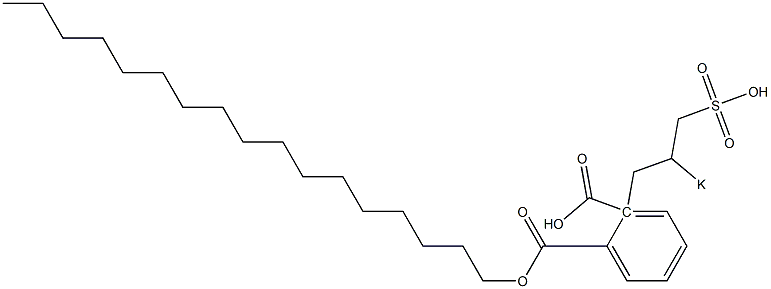 フタル酸1-ヘプタデシル2-(2-ポタシオスルホプロピル) 化学構造式
