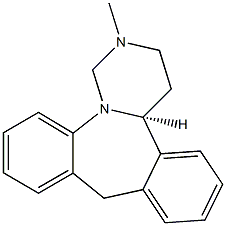 (4aS)-1,2,3,4,4a,9-Hexahydro-2-methyldibenzo[c,f]pyrimido[1,6-a]azepine Struktur