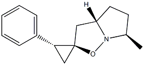 (2R,3aS,6R,2'R)-6-Methyl-2'-phenyl-3a,4,5,6-tetrahydrospiro[pyrrolo[1,2-b]isoxazole-2(3H),1'-cyclopropane],,结构式