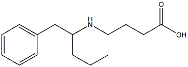 4-[(1-Benzylbutyl)amino]butanoic acid,,结构式