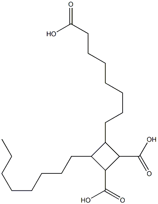 4-(7-Carboxyheptyl)-3-octyl-1,2-cyclobutanedicarboxylic acid,,结构式