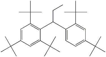 1-(2,4,6-Tri-tert-butylphenyl)-1-(2,4-di-tert-butylphenyl)propane,,结构式