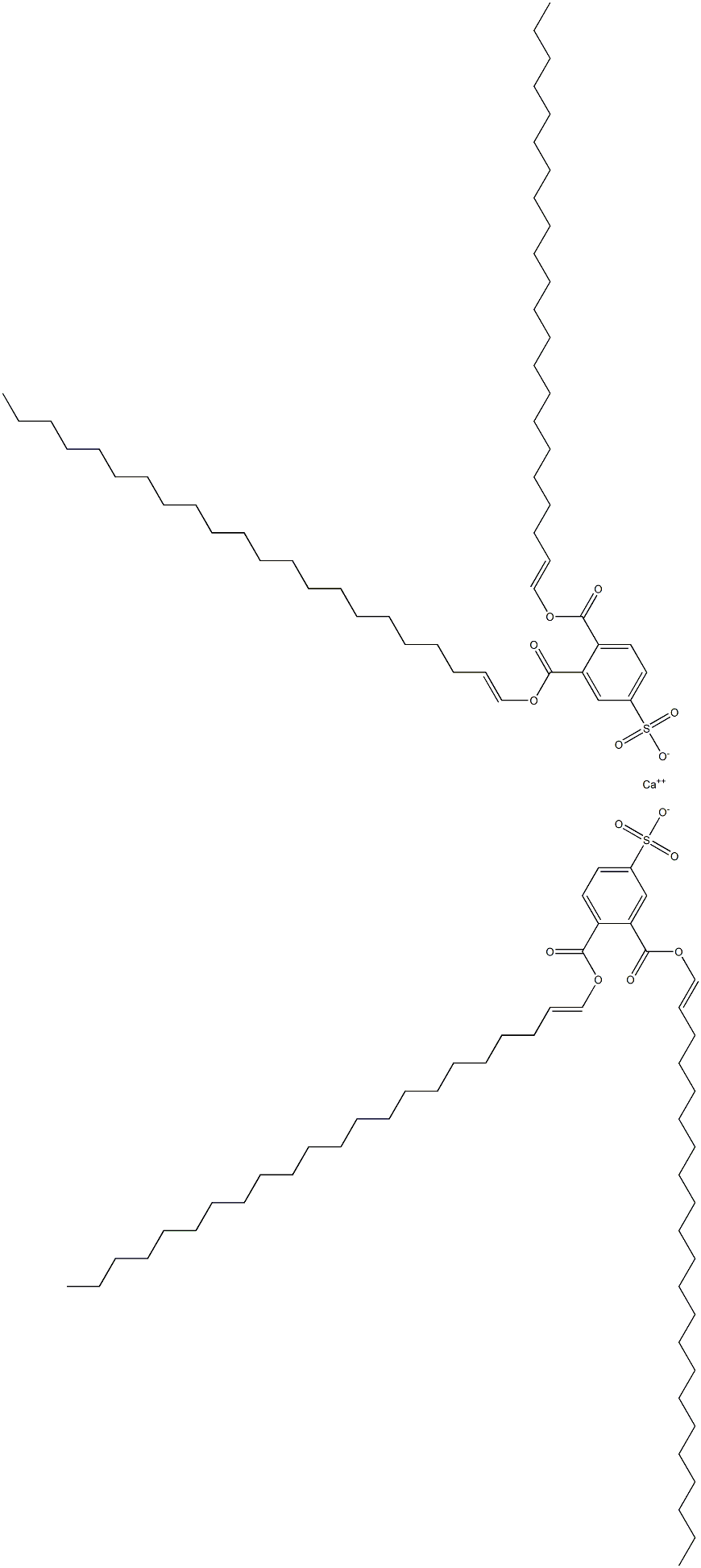 ビス[3,4-ジ(1-ドコセニルオキシカルボニル)ベンゼンスルホン酸]カルシウム 化学構造式