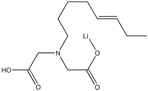 N-[[(Lithiooxy)carbonyl]methyl]-N-(5-octenyl)glycine,,结构式