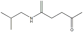 2-[イソブチルアミノ]-1-ヘキセン-5-オン 化学構造式