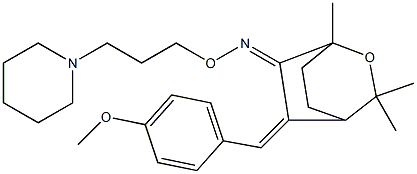  5-[4-Methoxybenzylidene]-1,3,3-trimethyl-2-oxabicyclo[2.2.2]octan-6-one O-[3-piperidinopropyl]oxime