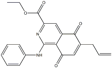 6-(2-Propenyl)-5,8-dihydro-1-anilino-5,8-dioxoisoquinoline-3-carboxylic acid ethyl ester Structure