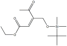 3-[(tert-Butyldimethylsiloxy)methyl]-4-oxo-2-pentenoic acid ethyl ester 结构式