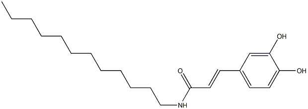 (E)-N-Dodecyl-3-(3,4-dihydroxyphenyl)propenamide Struktur