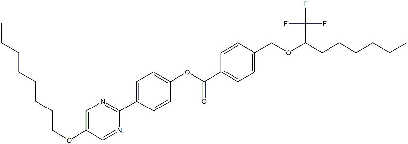 4-[[1-(Trifluoromethyl)heptyl]oxymethyl]benzoic acid 4-[5-(octyloxy)pyrimidin-2-yl]phenyl ester