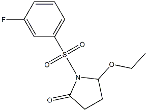 5-Ethoxy-1-[[3-fluorophenyl]sulfonyl]pyrrolidin-2-one,,结构式