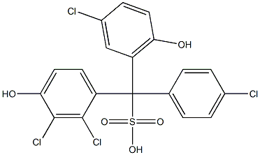 (4-Chlorophenyl)(3-chloro-6-hydroxyphenyl)(2,3-dichloro-4-hydroxyphenyl)methanesulfonic acid