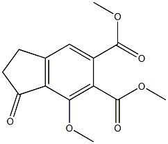 2,3-Dihydro-1-oxo-7-methoxy-1H-indene-5,6-dicarboxylic acid dimethyl ester Struktur