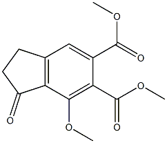 2,3-Dihydro-1-oxo-7-methoxy-1H-indene-5,6-dicarboxylic acid dimethyl ester Structure