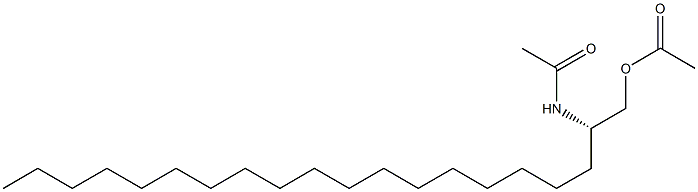 (-)-N-[(S)-1-(アセチルオキシメチル)ノナデシル]アセトアミド 化学構造式