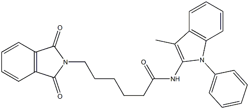 N-(1-Phenyl-3-methyl-1H-indol-2-yl)-6-(1,3-dioxoisoindolin-2-yl)hexanamide Structure