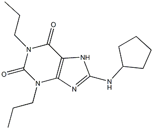 8-Cyclopentylamino-1,3-dipropylxanthine Struktur