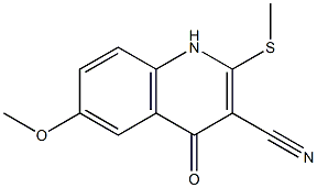 1,4-Dihydro-6-methoxy-2-methylthio-4-oxoquinoline-3-carbonitrile 结构式