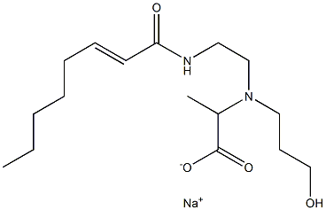 2-[N-(3-Hydroxypropyl)-N-[2-(2-octenoylamino)ethyl]amino]propionic acid sodium salt Structure