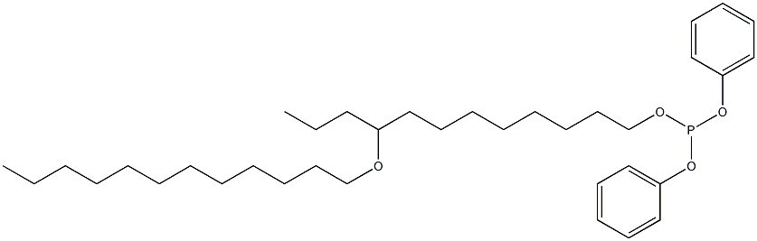 Phosphorous acid 9-(dodecyloxy)dodecyldiphenyl ester,,结构式