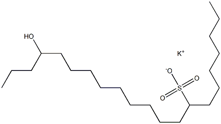18-Hydroxyhenicosane-8-sulfonic acid potassium salt 结构式