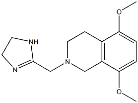 2-[[(1,2,3,4-テトラヒドロ-5,8-ジメトキシイソキノリン)-2-イル]メチル]-4,5-ジヒドロ-1H-イミダゾール 化学構造式